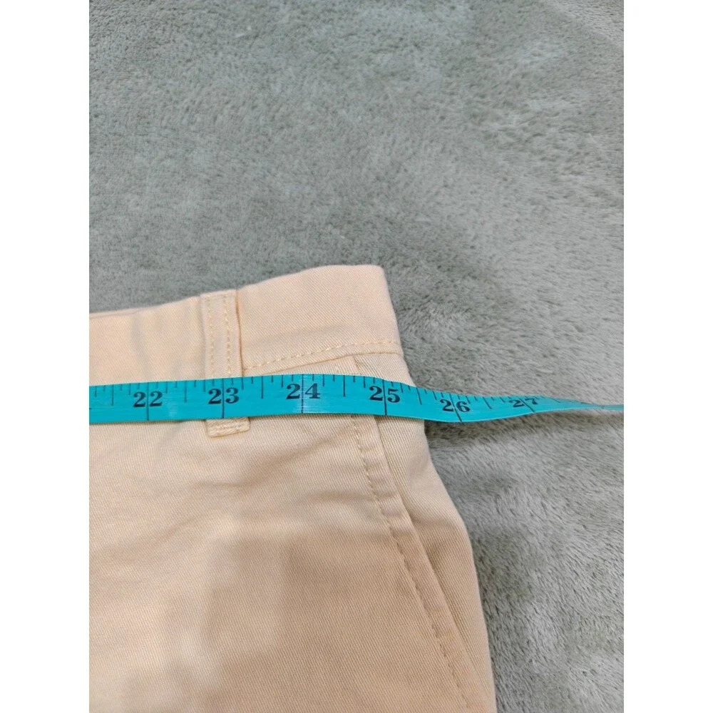 Roundtree & Yorke Mens Sz 50 Chino Shorts Light Yellow Stretch Flat Front Casual